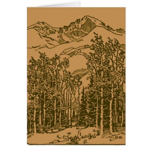 Sepia-Gebirge und Wald (Vorne)