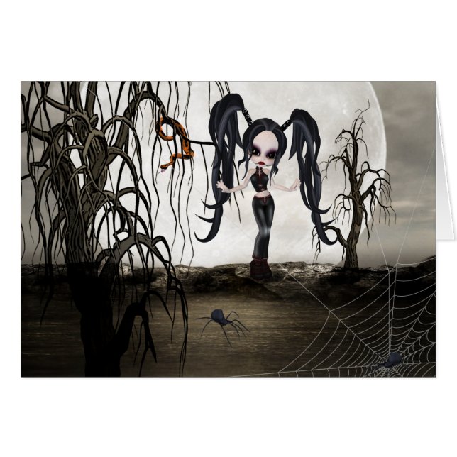 Sepia Goth Girl (Vorderseite (Horizontal))