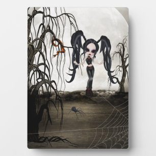 Sepia Goth Girl Fotoplatte