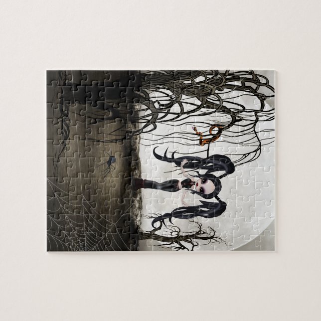 Sepia Goth Girl Puzzle (Horizontal)