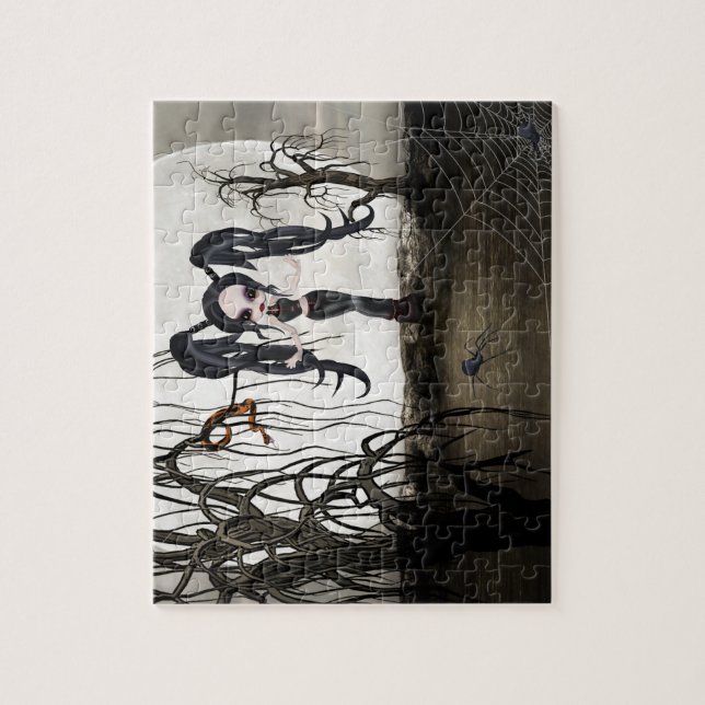 Sepia Goth Girl Puzzle (Vertikal)