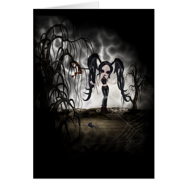 Sepia Goth Girl Vignette (Vorne)