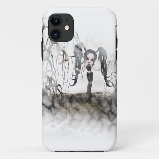 Sepia Goth Girl Vignette Case-Mate iPhone Hülle (Rückseite)
