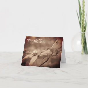 Sepia-Hartriegel-Blüten Dankeskarten zum Anpassen Dankeskarte