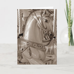 Sepia Horse Birthday Karte