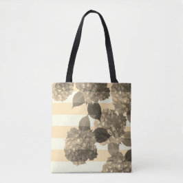 Sepia Hydrangea mit Stripes-Tasche
