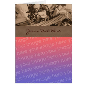 Sepia Indian Mais Autumn Foto Card