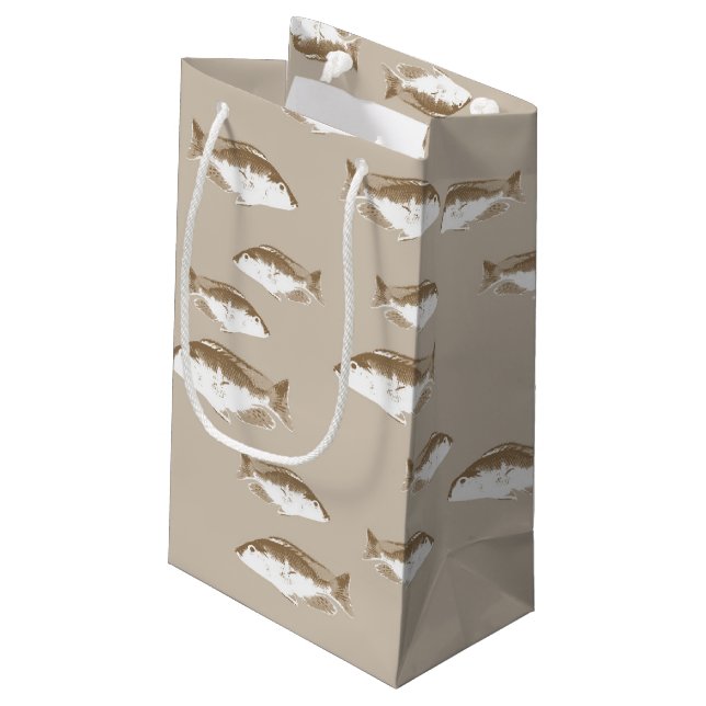 Sepia Kleine Geschenktüte (Rückseite Schrägansicht)