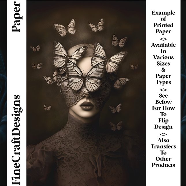 Sepia Lace & Butterfells — CR7-Kunsthandwerkspapie (Von Creator hochgeladen)