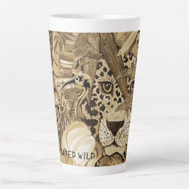 Sepia Leopard Milchtasse