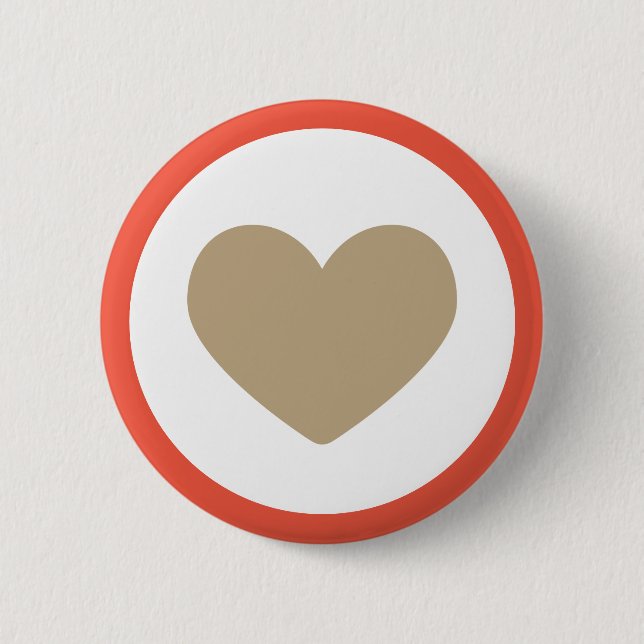 Sepia-Liebe Button (Vorderseite)
