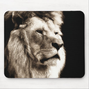 Sepia Lion Mousepad