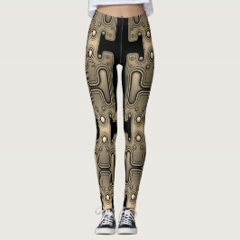 Sepia Mechanischer Android Futuristischer Roboter Leggings