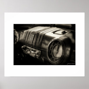 Sepia Mercury Eight Armaturenbrett Poster Druck