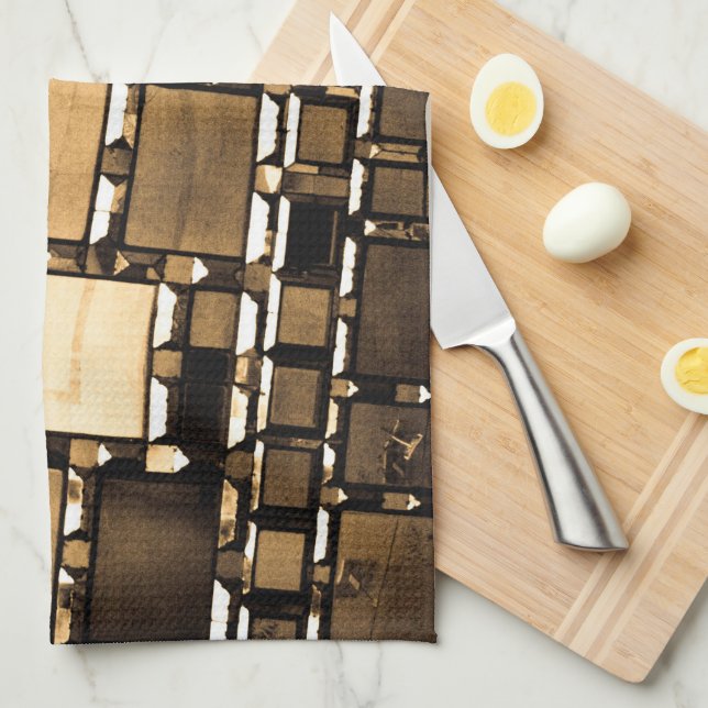 Sepia Mirrors Geschirrtuch (Viertel Falte)