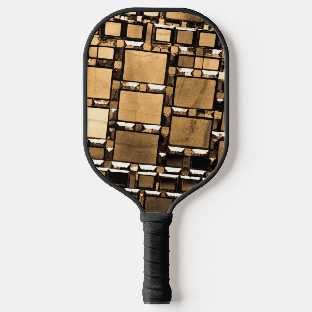 Sepia Mirrors Muster Pickleball Schläger (Vorderseite)