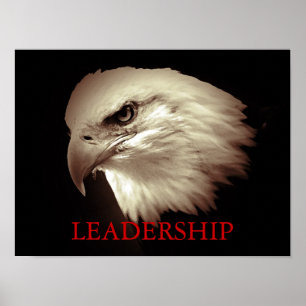 Sepia Motivierend Leadership Eagyes Poster