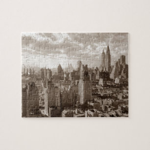 Sepia New York City alte Vintage Retro Puzzle