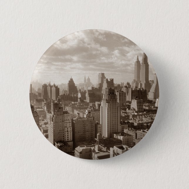 Sepia New York City Button (Vorderseite)