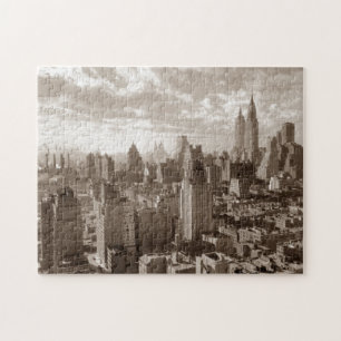 Sepia New York City Old Vintag Retro Puzzle