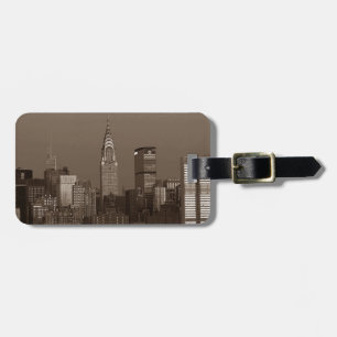 Sepia New York City Skyline Gepäckanhänger