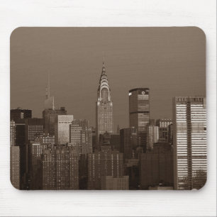Sepia New York City Skyline Mousepad