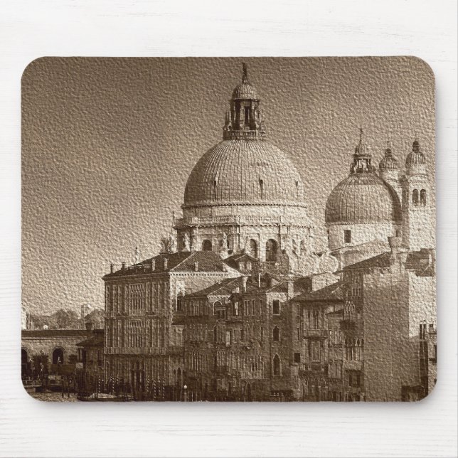 Sepia Paper Effect Venice Grand Canal Mousepad (Vorne)