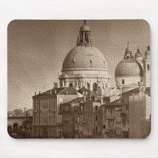 Sepia Paper Effect Venice Grand Canal Mousepad (Vorne)