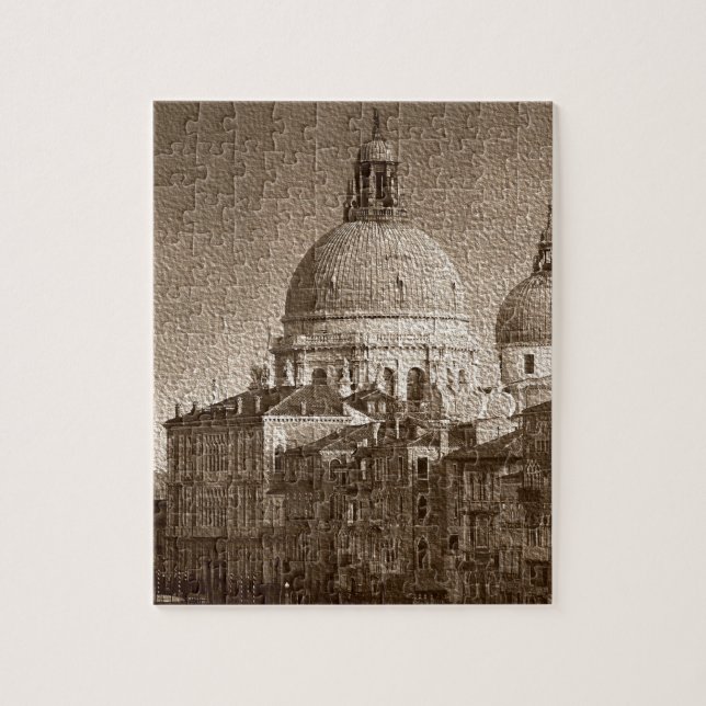 Sepia Paper Effect Venice Grand Canal Puzzle (Vertikal)