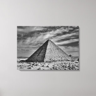Sepia Pyramid Leinwanddruck