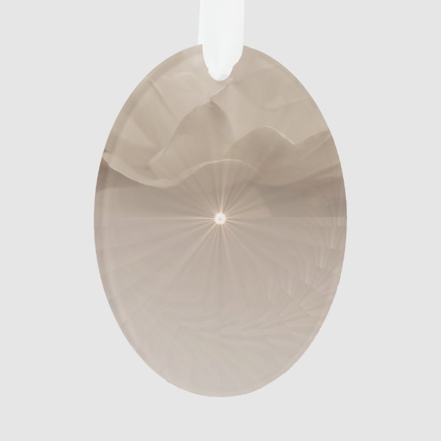 Sepia Rose Art Ornament (Rückseite)