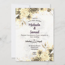 Sepia-Rose - Hochzeitseinladung