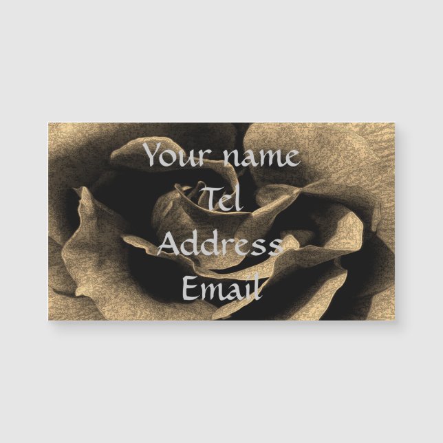 Sepia-Rose Magnetkarte (Vorderseite)