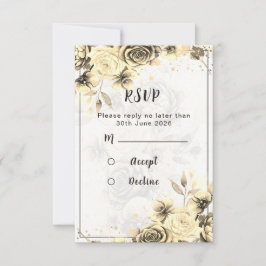 Sepia-Rose - RSVP-Karte RSVP Karte