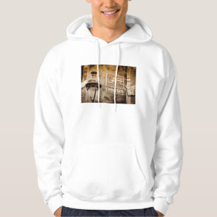 Sépia-Schild eines Cafés, Paris, Frankreich Hoodie