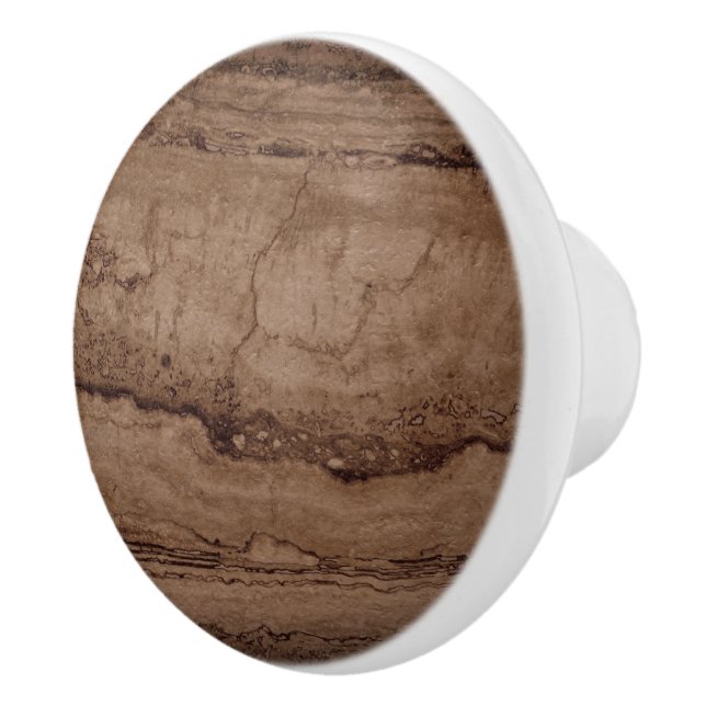 Sepia schwarz-braun-Granitstein Keramikknauf (Rechts)