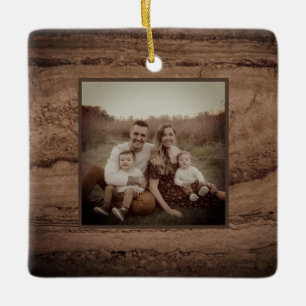 Sepia schwarz-braun-Granitstein Keramikornament