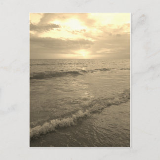 Sepia-Sonnenuntergang Postkarte