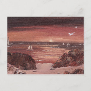 Sepia Sunsets Postcard Postkarte