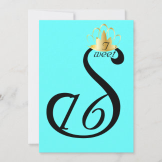 Sepia Swan 16 . Geburtstag - kundenspezifisch Einladung