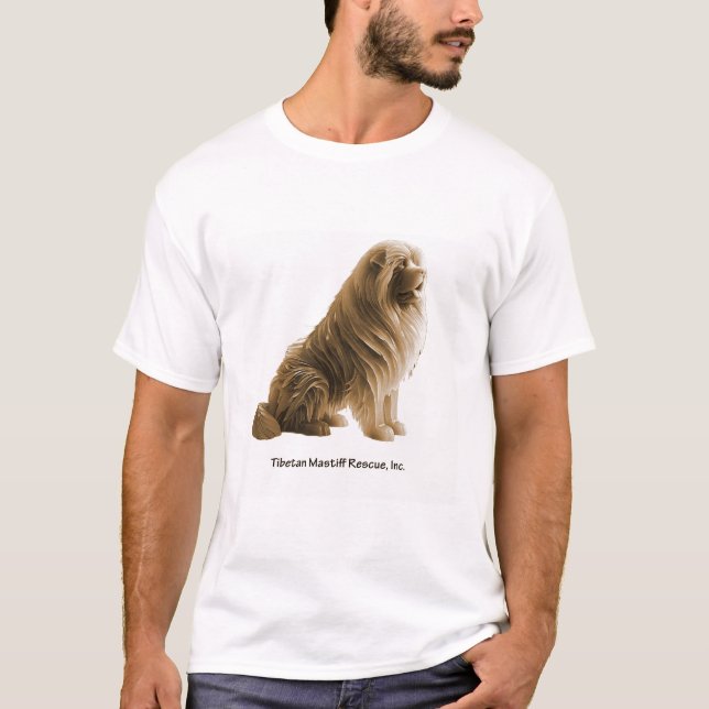 Sepia Tibetan Mastiff T - Shirt (Vorderseite)