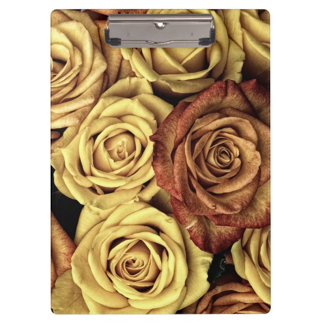 Sepia Tinted Rose Klemmbrett (Vorderseite)
