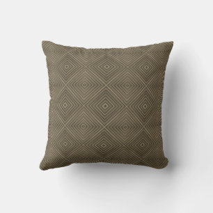 Sepia-Ton hypnotischer Diamant moderne Pop-Art Kissen