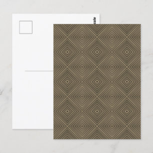 Sepia-Ton hypnotischer Diamant moderne Pop-Art Postkarte