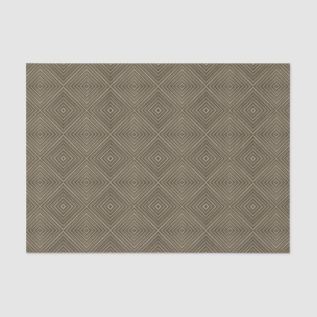 Sepia Tone Hypnotic Diamond Modern Pop Art Seidenpapier (Vorderseite)