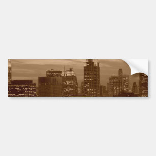 Sepia Tone New York City Autoaufkleber