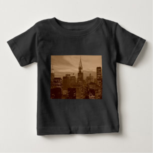 Sepia Tone New York City Baby T-shirt