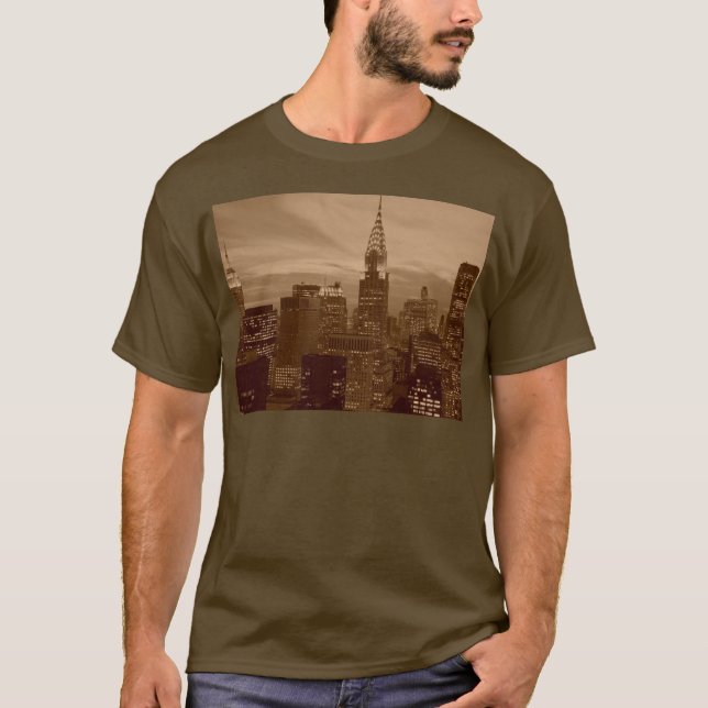 Sepia Tone New York City T-Shirt (Vorderseite)