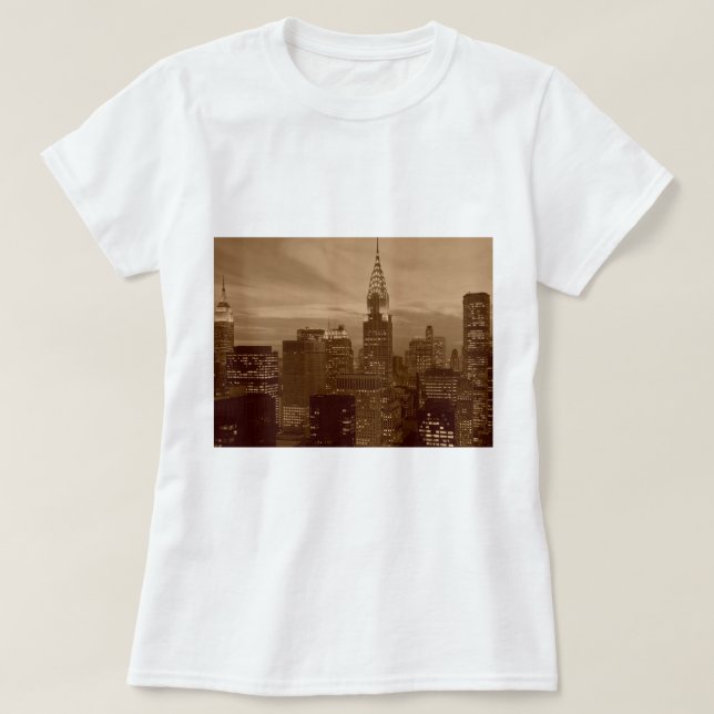 Sepia Tone New York City T-Shirt (Design vorne)