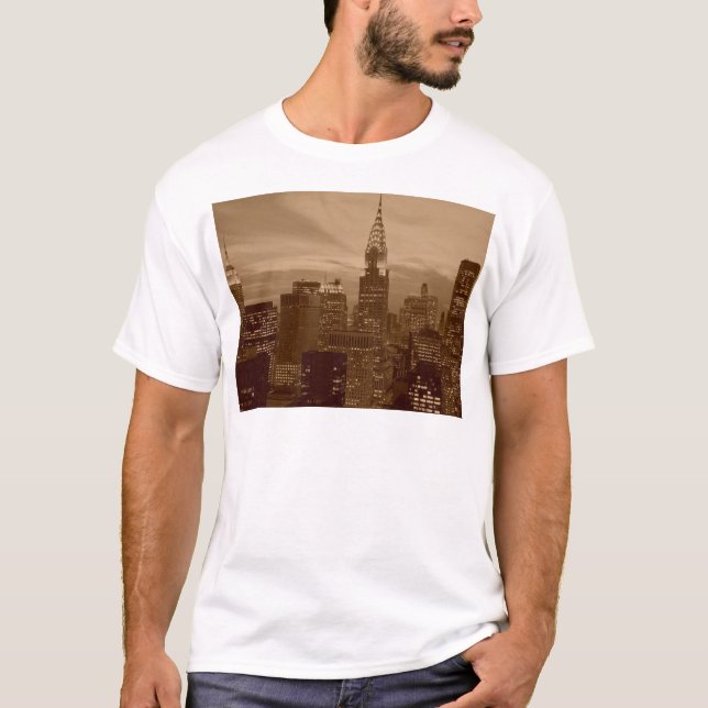 Sepia Tone New York City T-Shirt (Vorderseite)